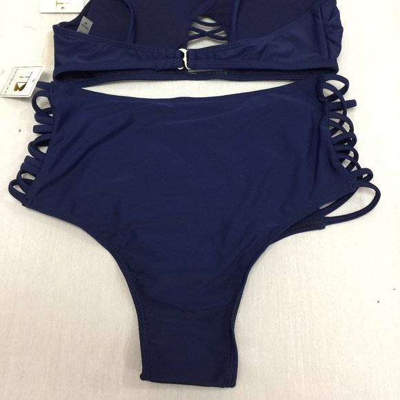 π¦π¦π¦ NWT TINIBIKINI WOMENS HI NECK HI WAIST CAGED BIKINI SIZE XS π¦π¦π¦ - Picture 7 of 7